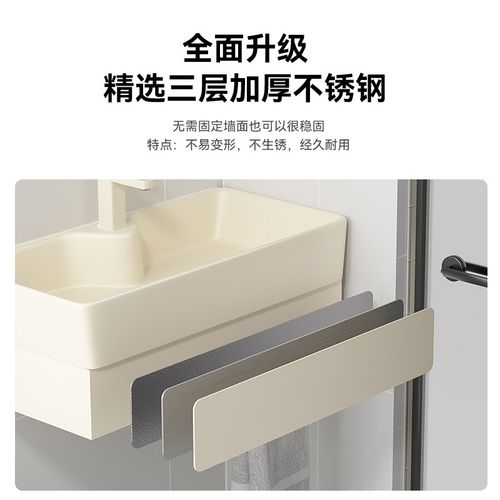新款奶油风挂壁式加厚支架盆组合小户型卫生间家用陶瓷挂墙洗脸盆