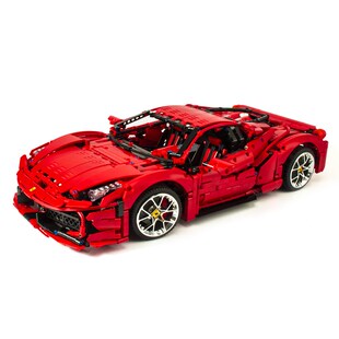 法拉458遥控成人拼装赛道跑车男孩利1比8汽车模型高难度积木玩具