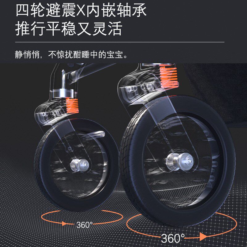 婴儿车可坐可躺0到3岁车床一体方便两用折叠伞车两岁宝宝外出推车