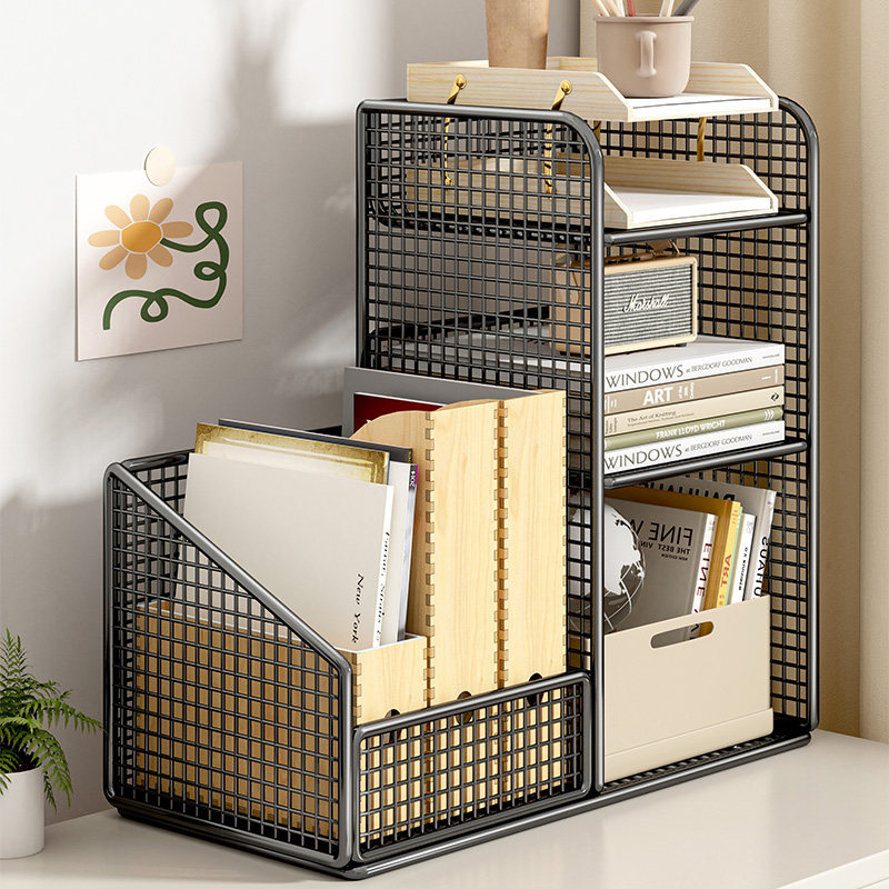 桌面书架桌上置物架简易家用办公室桌上收纳层架学生宿舍书桌小书