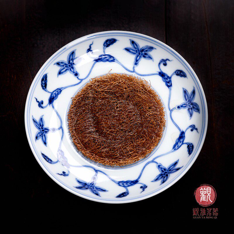 丝瓜垫养壶垫杯垫 紫砂壶功夫茶道 一套4片茶具配件 圆形壶承茶垫