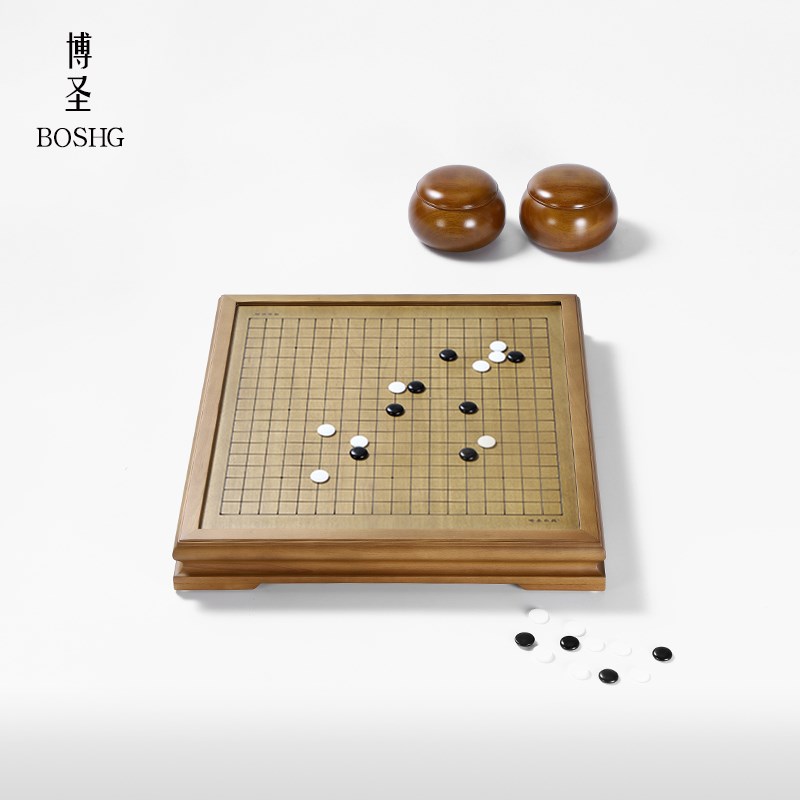 围棋棋盘套装高档玉石云子围棋子 实木围棋P桌棋墩新年送礼品装