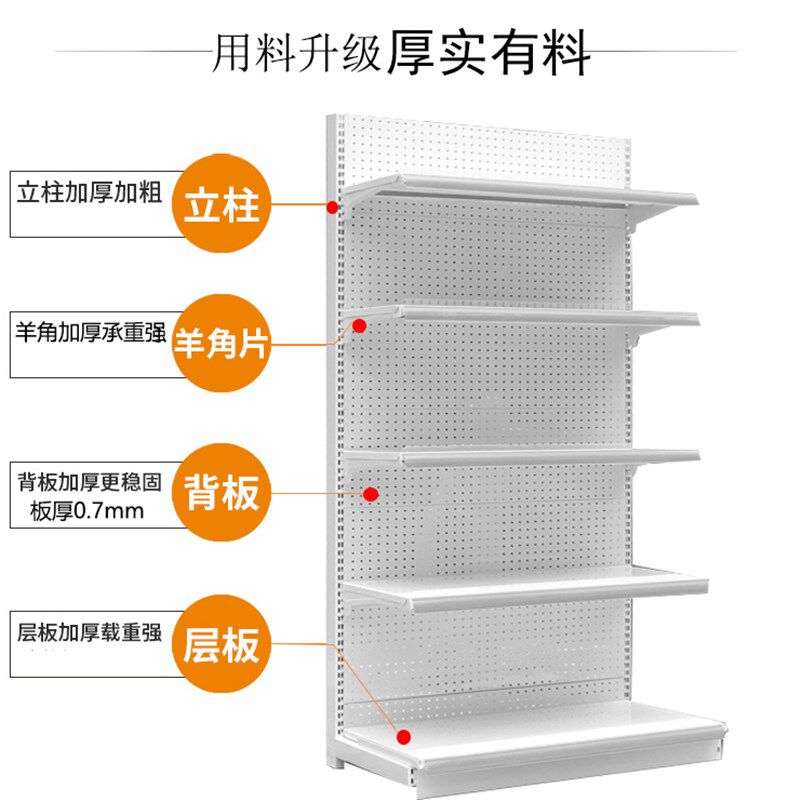 加厚洞洞板货架层板玩具饰品烘焙工具挂架隔板超市置物展示架