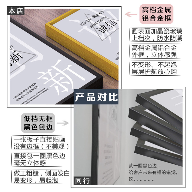 公司装饰画企业文化墙办公室励志标语挂画会议室走廊壁画海报字画