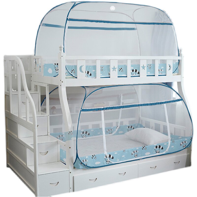 1单人免安装蚊帐三开门0.8米床0.9m学生80宿舍90x190cm2上下铺1.9