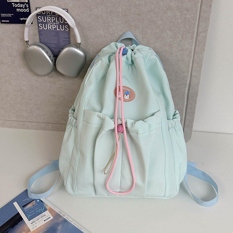 2025新款薄荷曼波绿羽毛球包双肩网球拍收纳背包高颜值便携抽绳袋