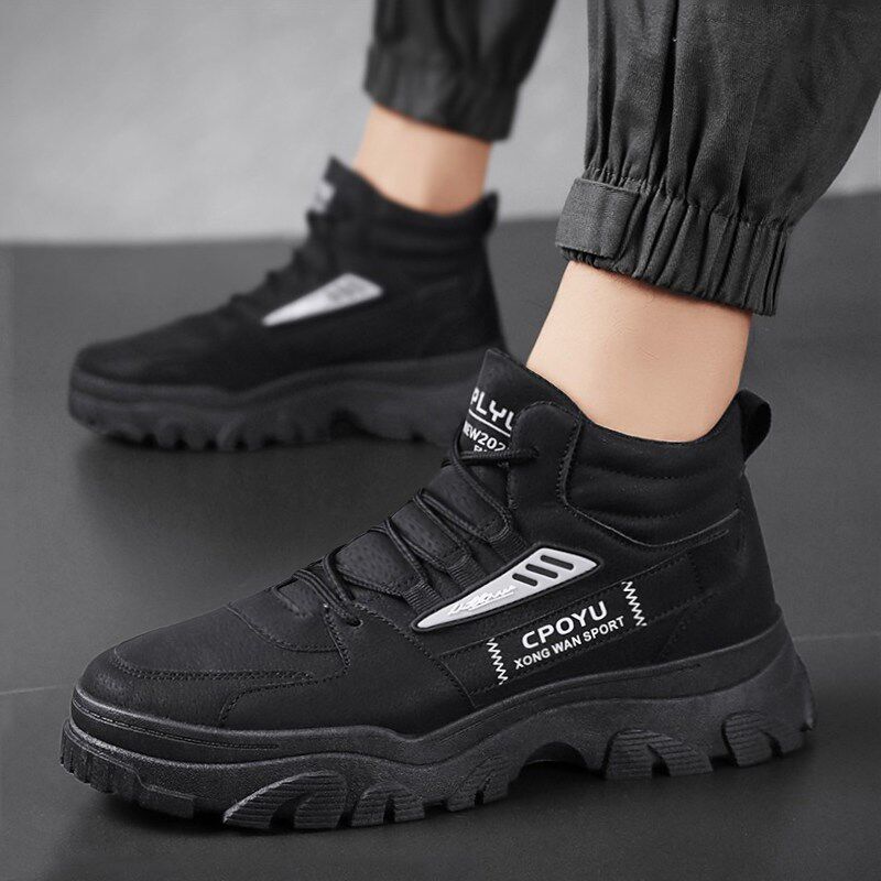 马丁靴男款春季工装靴防水防滑运动休闲工地耐磨劳保男鞋