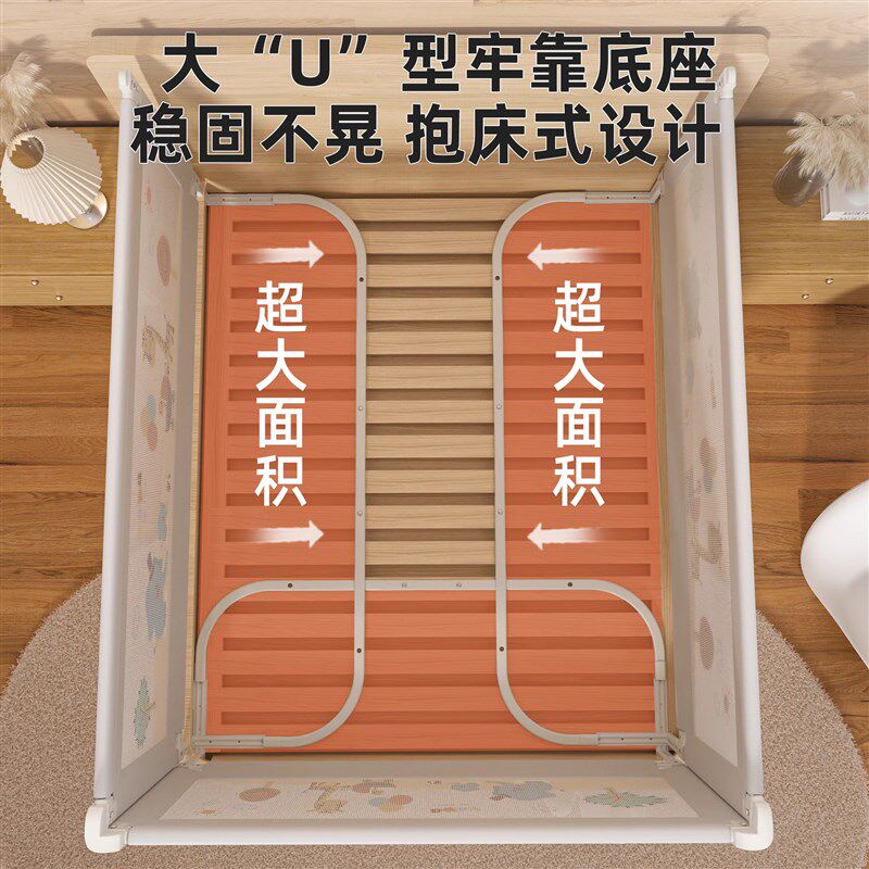 床围栏宝宝防摔婴儿防护栏床边床上防掉儿童护栏挡板加高护栏一面