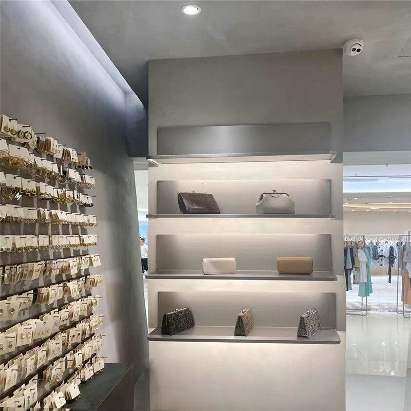 不锈钢鞋包展示架店铺装饰品架墙上置物架货架壁挂隔板产品陈列架