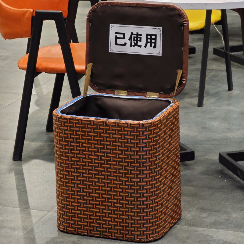 门口鞋套收纳筐换鞋凳客厅鞋套收纳箱样板L间坐凳试衣间拖鞋穿鞋