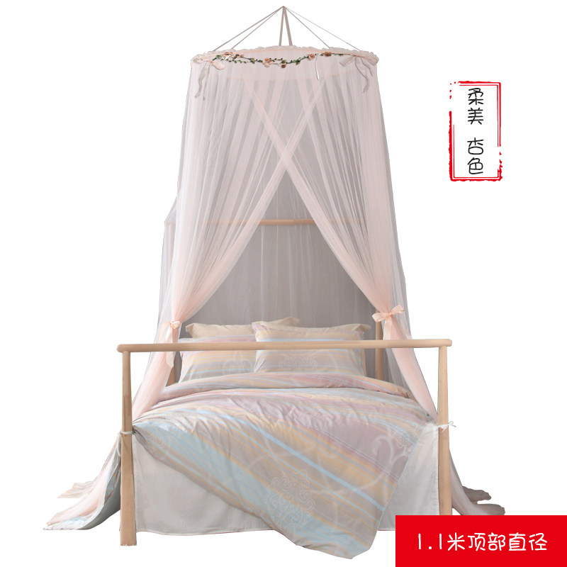 厂促吊顶蚊帐欧式双人家用落地公主风加密免安装圆顶12m15m18m品