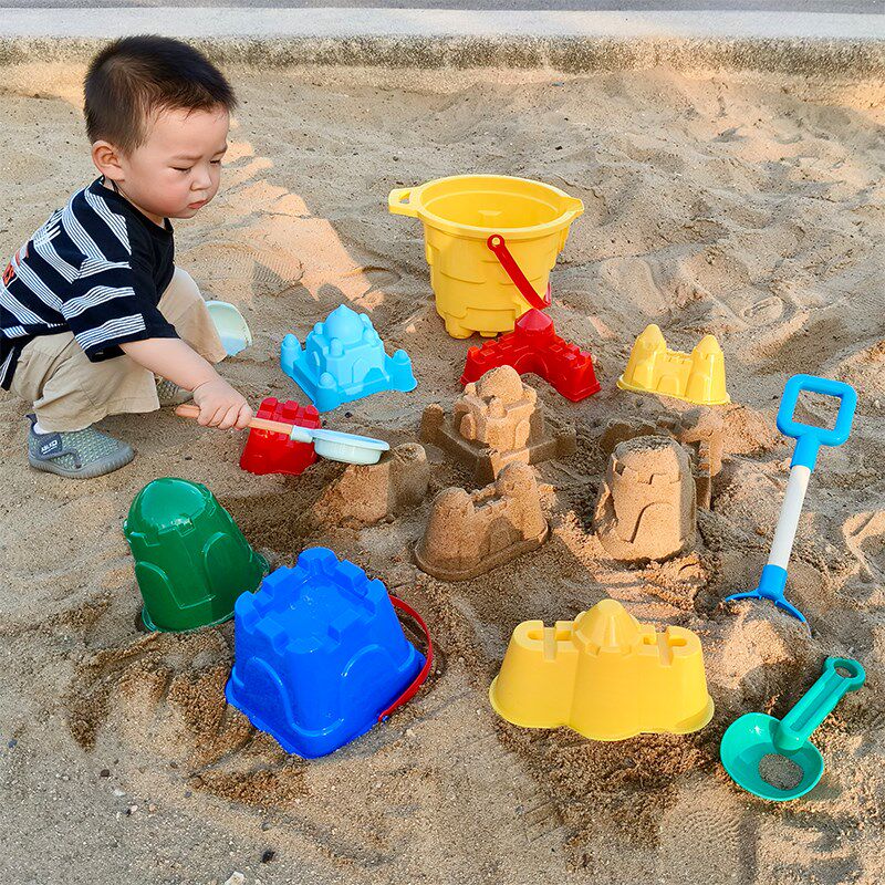 儿童沙滩城堡模具桶海边玩具套A装幼儿园沙池玩沙挖沙工具沙堡模