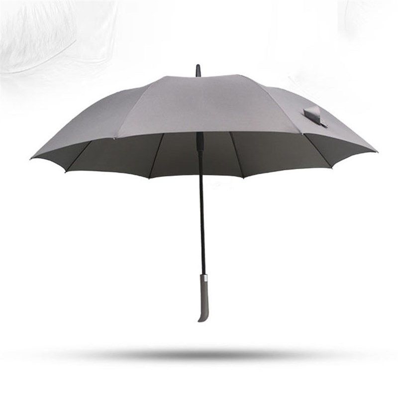 韩国商务灰色雨伞男学生自动长柄C双人加固大遮阳抗风简约森系定