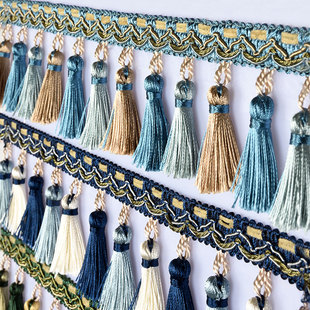 窗帘花边流苏吊穗配件辅料抱枕装饰欧式三色小吊球珠子吊坠穗子