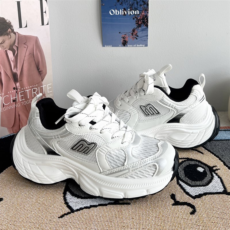 2025秋冬新款厚底超火老爹鞋男女款学生情侣百搭增高休闲运动鞋子