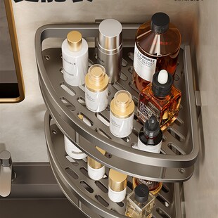 打孔安装浴室置物架卫生间三角淋浴房架子墙壁挂式厕所收纳洗澡间