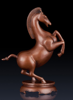 紫铜马到成功摆件铜马家居客厅饰品办公室唐马礼品铜马礼品工艺品