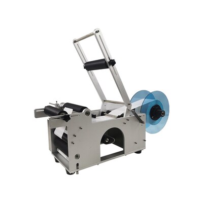 半自动不干胶圆瓶贴标机全手持式小型手动平面台式T园酒瓶贴标签