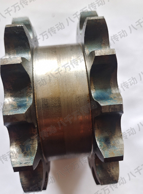 假双排双驱动链轮08B4分10A5分12A六分16A一寸10-25齿 挂2根链条