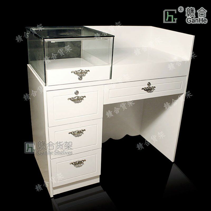 新款饰品展示柜首饰柜台收银台多功能收款台展柜展示柜珠宝玻璃柜