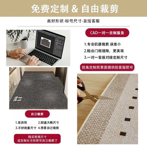 入户门地垫进门地毯家用简约高级感门垫耐脏门口玄关防滑垫可裁剪