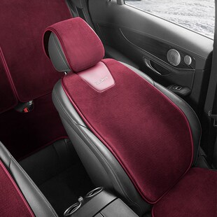 24新款汽车坐垫冬季毛绒座椅套短毛加厚保暖车座垫座套半包马鞍垫
