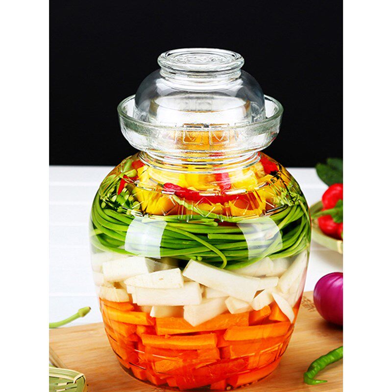 多功能四川泡菜坛子加厚玻璃密封透明腌制罐腌泡菜坛子咸菜缸家用