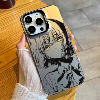 线稿山田凉苹果17pro手机壳iphone15promax手机保护套动漫13P/16P