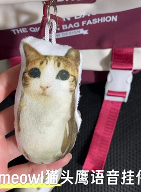 meowl猫头鹰卡通可爱语音挂件学生搞怪玩具按下发声包挂饰钥匙扣