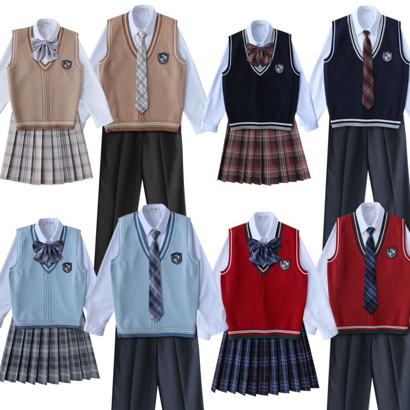 JK校服套装f小学初高中班服学院风DK情侣装亲子装闺蜜学生装秋冬