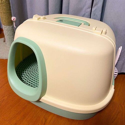 走廊式猫砂盆全封闭式超大号隔臭防外溅长通道猫厕所猫咪用品