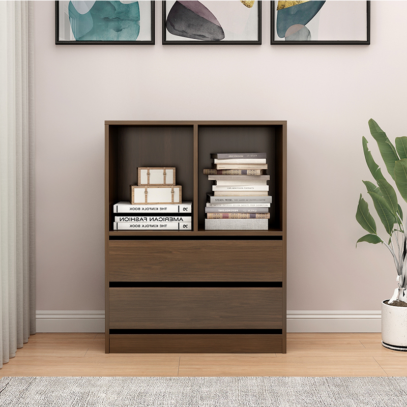 书架落地置物架家用客厅置物架实木简易书柜一体靠墙储物柜子