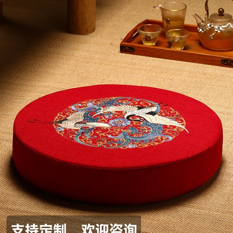 新款跪垫拜垫家用拜佛垫跪拜打坐禅修坐垫道家蒲团垫子圆形地垫加
