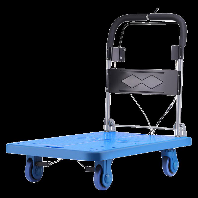 新款手刹平板车带刹车的小推车搬运车拉货车搬货运输推车推货车