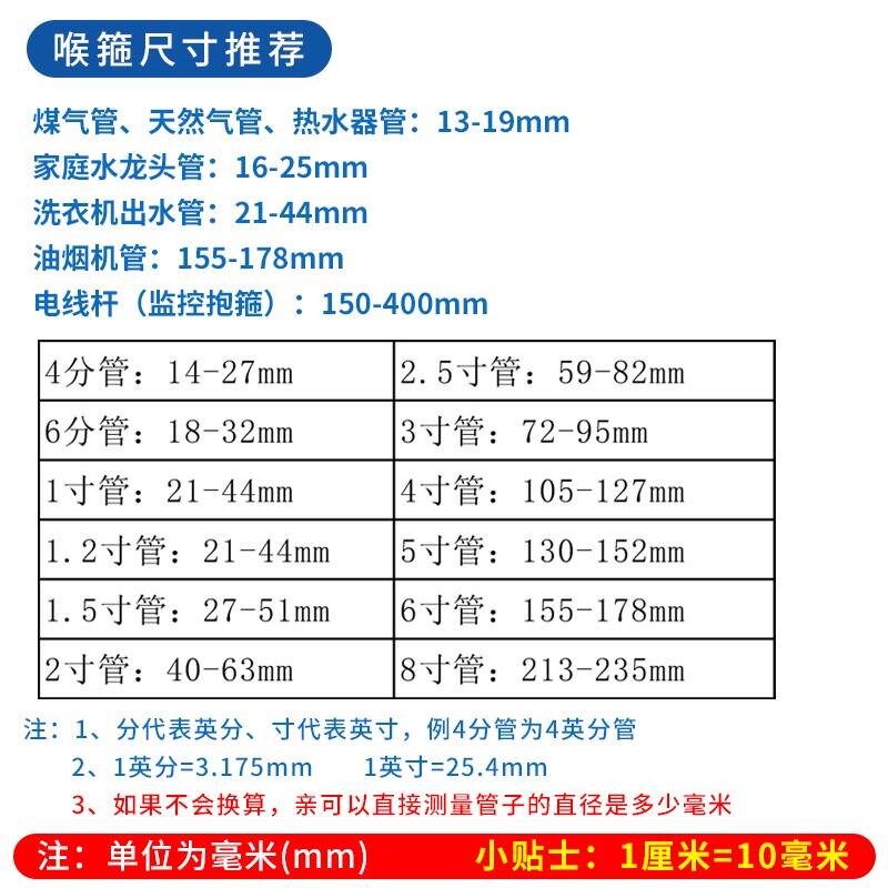 新款不锈钢抱箍大规格喉箍固定水管夹活动圈扣子扣件卡扣卡箍管