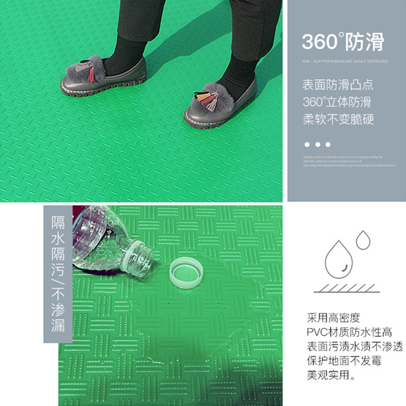 牛津地板革工厂车间pvc橡胶地垫大面积全铺防水防滑厨房商用地板