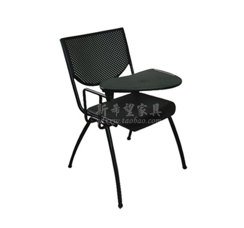 四脚椅子a会议椅带旋转翻转写字板透气培训椅办公椅高档学校家具