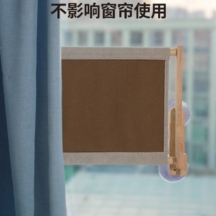 猫吊床吸盘式 实木剑麻猫爬架猫窝树一体两用太空舱猫屋 窗户悬挂式