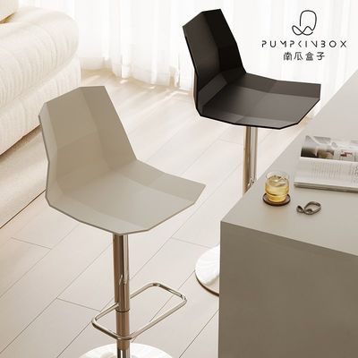 升降高脚凳吧台椅旋转现代简约吧台凳轻奢家用时尚吧椅前台高脚椅