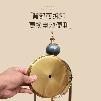 轻奢座钟桌面台钟客厅摇摆钟表欧式摆件创意大号静音台式时钟