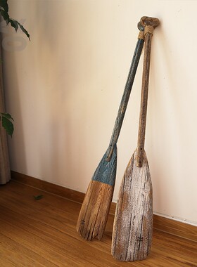 YBOX美式实木复古做旧船桨挂饰KTV酒吧壁饰影楼拍摄装饰道具海洋