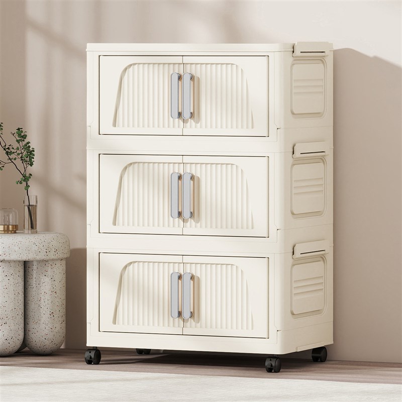 翻盖式夹缝收纳柜折叠柜储物柜子置物架免安装LE