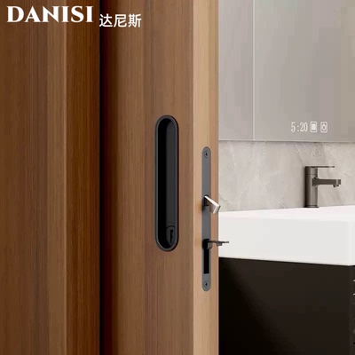 “销量600+”AGB同款木椭圆平移门锁移门锁推拉门锁钩锁口袋锁