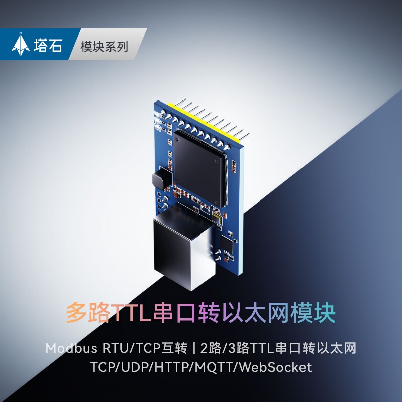 TTL串口转以h太网模块串口通讯tcp ip数据透传串口转网口rj45通信