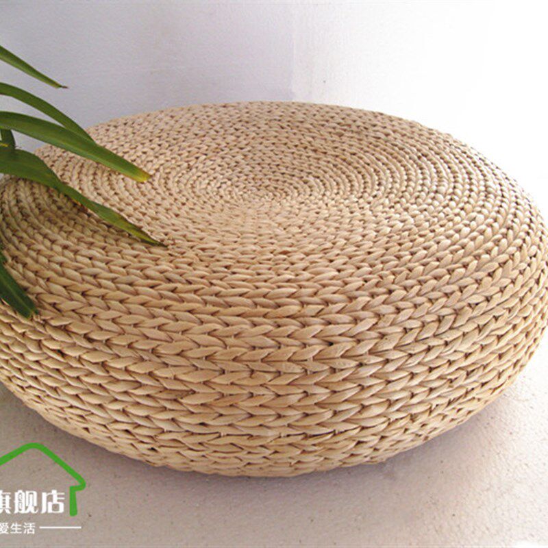 阿西达坐墩藤编j草编蒲团瑜伽垫圆形蒲草编坐垫坐凳 榻榻米坐垫