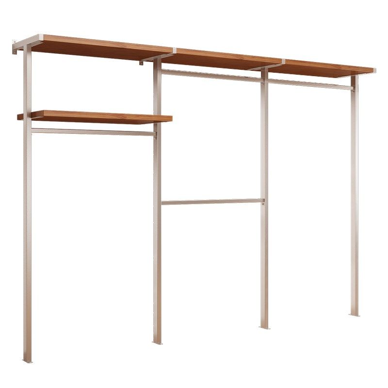 纯实木衣柜新款2024爆款卧室家用衣橱金属铁艺钢架结构定制衣帽间