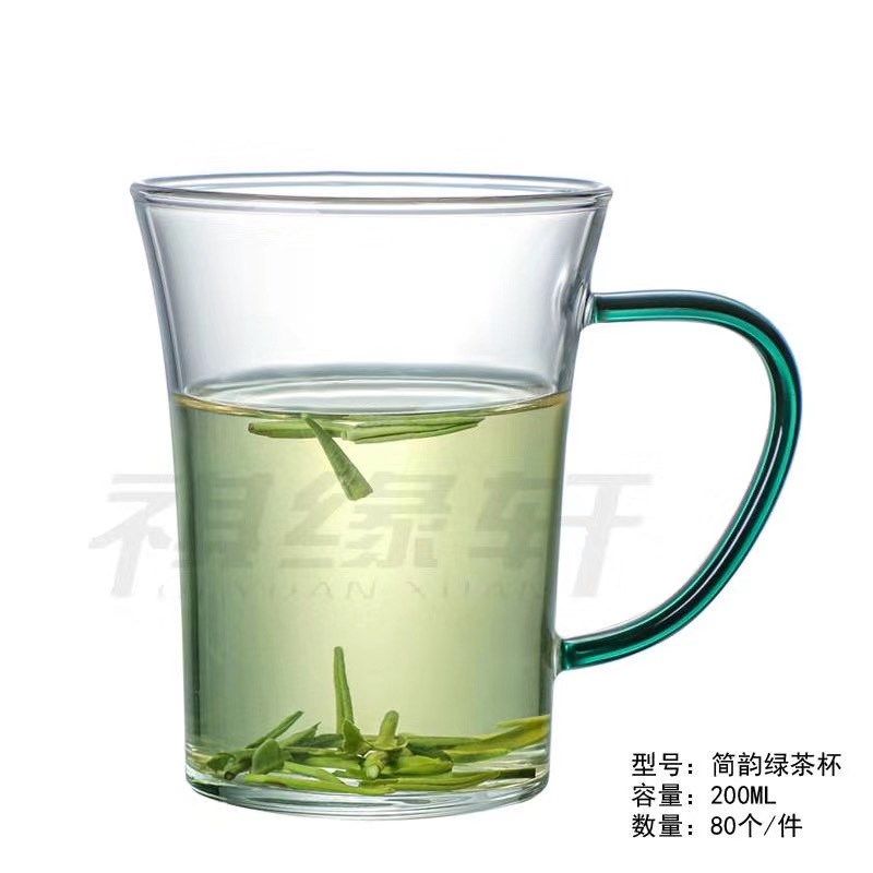 新品耐热玻璃绿茶k杯水杯果汁杯饮料杯加厚玻璃杯茶杯牛奶杯包邮