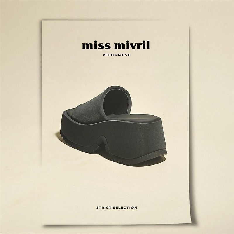 7cm一字拖鞋厚底松糕凉拖鞋女外穿夏软底增高小个子黑色高跟坡跟