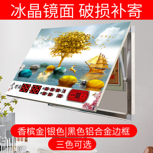 新款电表箱万年历装饰画带钟表时间遮挡电闸箱总开关客厅走廊厨房