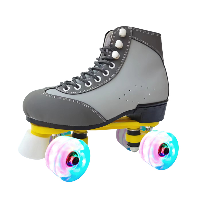 成人双排轮滑鞋男女四轮旱冰鞋儿童成年溜冰鞋双排轮滑冰鞋闪光轮